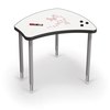 Mooreco Porcelain Desktop, Standard Shapes Desk with Platinum Direct Mount Shapes Legs 70523